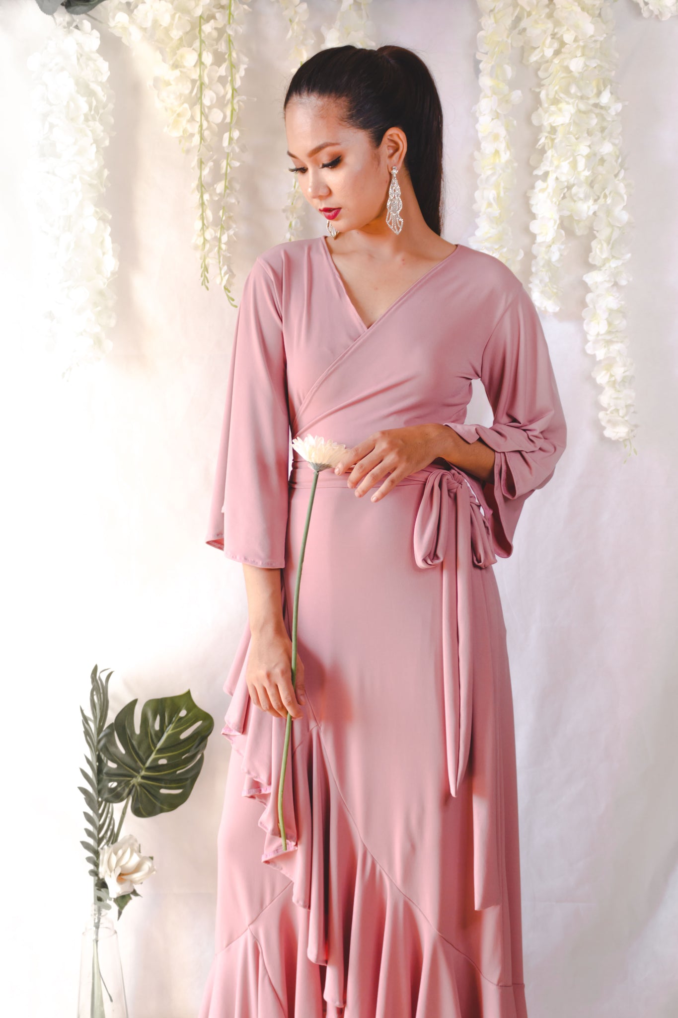Zaneya Robe Dress (Pantone Pink)