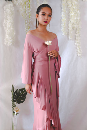 Zaneya Robe Dress (Pantone Pink)