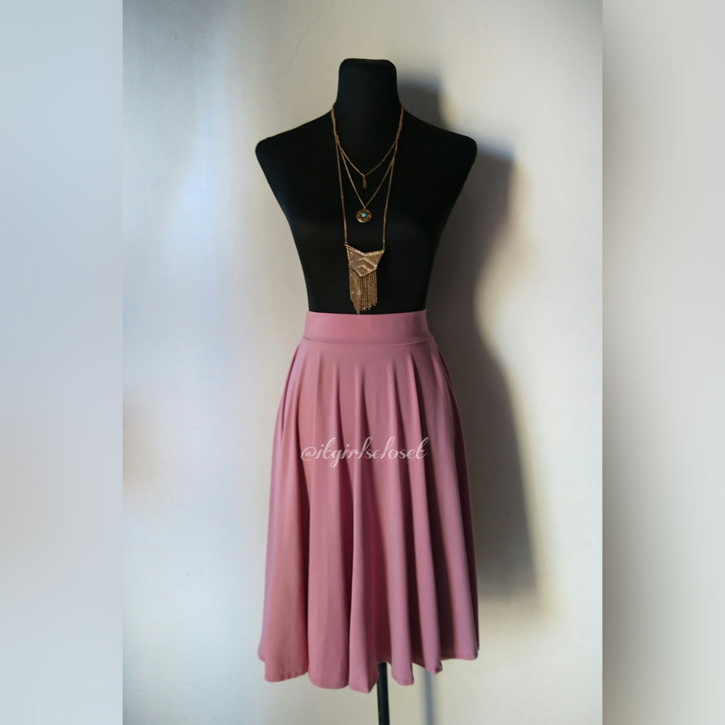 Celine Midi Skirt -pantone pink